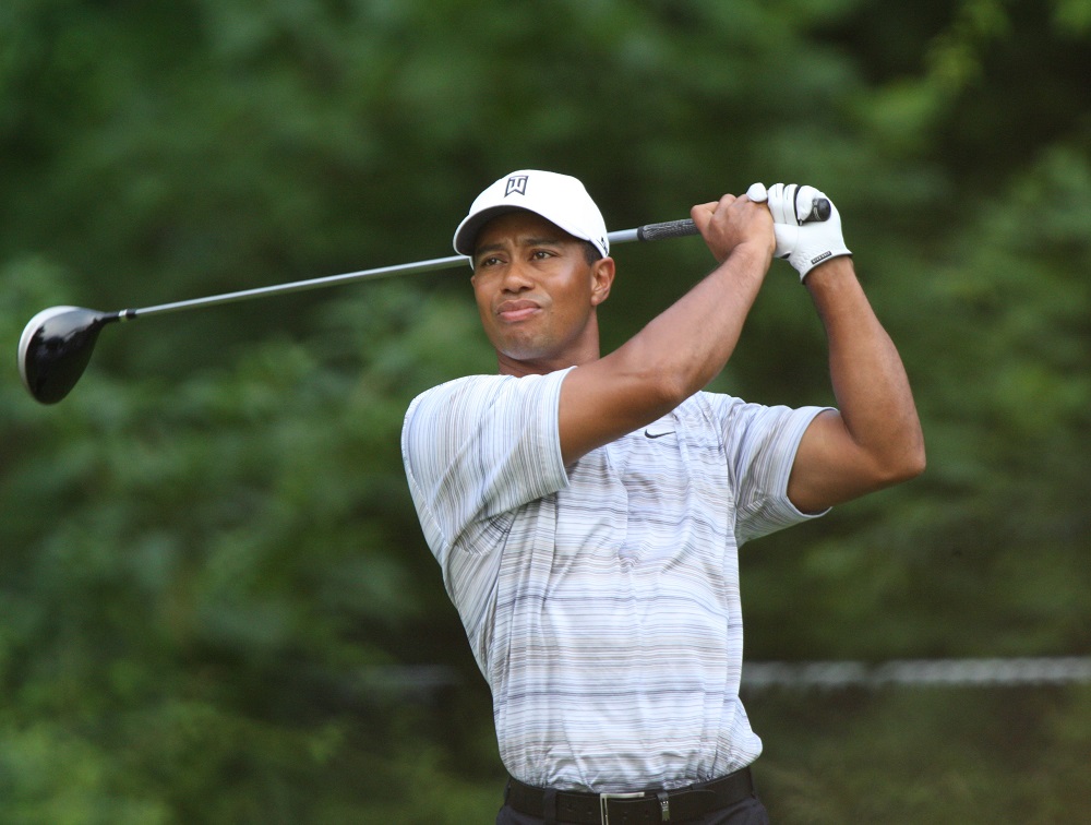 Tiger Woods Striking the golf ball